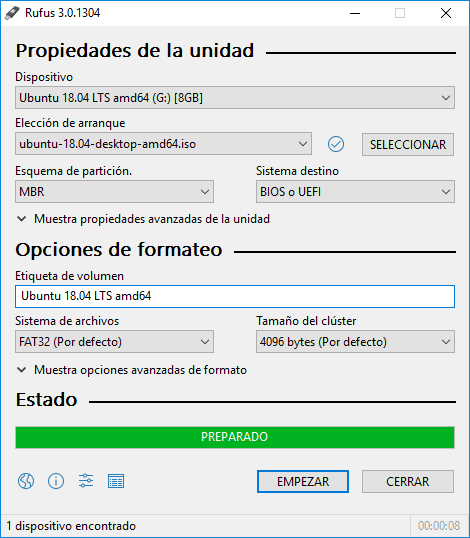 Rufus ultima versión para windows