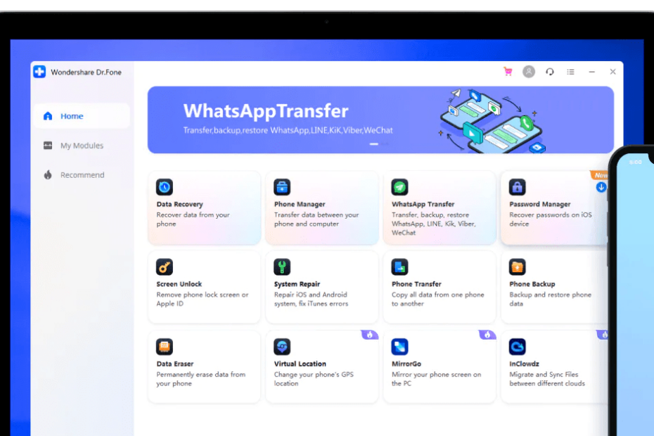 Dr.fone Recuperar datos ios y Android